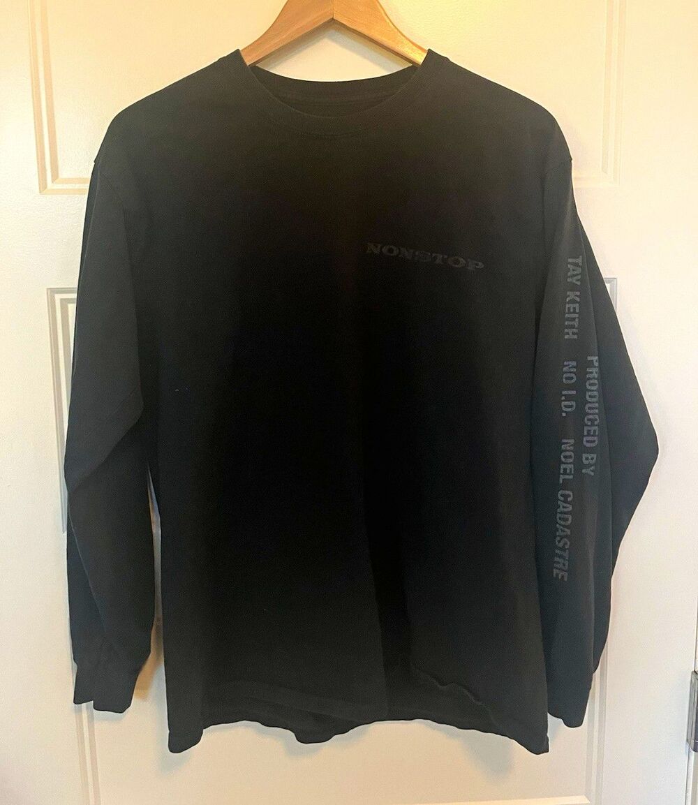 Drake Scorpion Tour Men's Black Long Sleeve Shirt Size L 2018 Nonstop Reflective